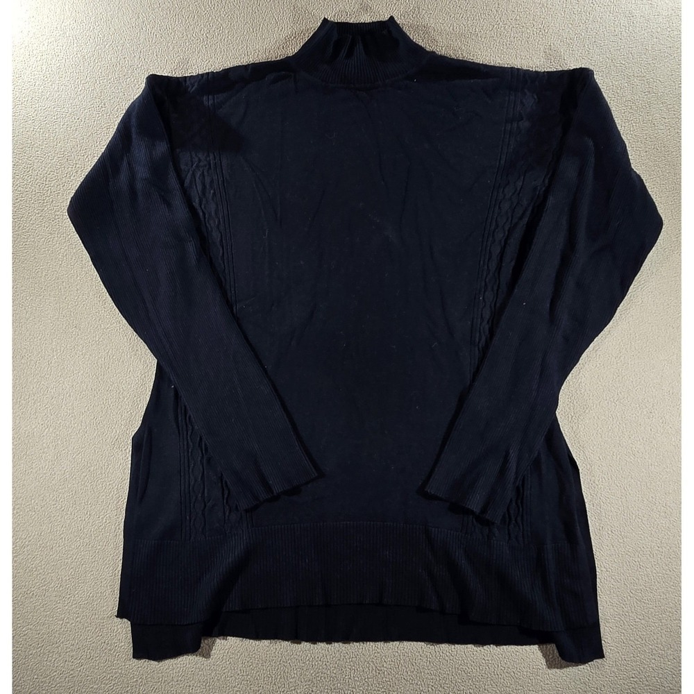 Cable & Gauge Black Long Sleeve Turtleneck Pullover Knit Sweater Size Small